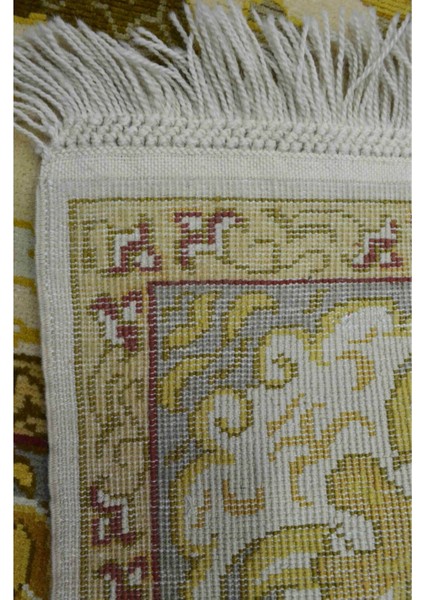 Geleneksel El Dokuma Bej Renk Uşak Şehname Halısı 175 x 247 cm (4.32 M²) indirimleri