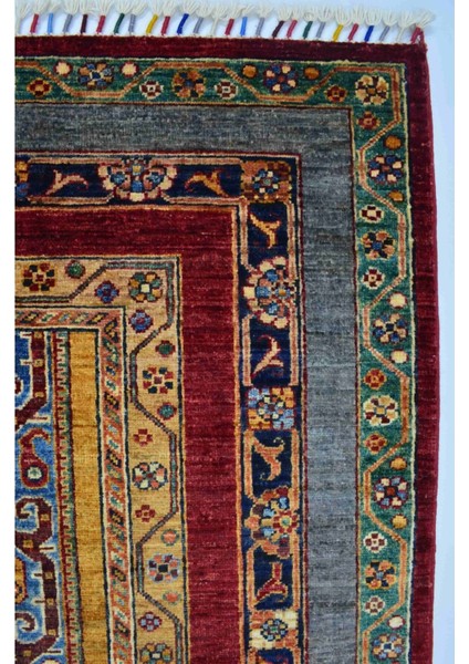 Afgan Binbirgece El Dokuma Bordo Renk Halı 180 x 239 cm (4.31 M²) fiyatları