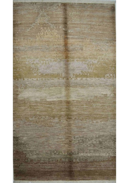 Colour Me Bej Renk Bambu Iplikten Modern El Dokuma Halı 91 x 156 cm (1.42 M²)