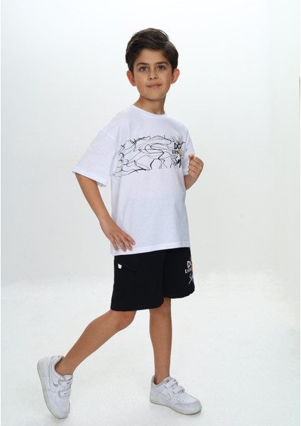 Erkek Çocuk Smile Yazı Baskılı Şortlu Takım fiyatları