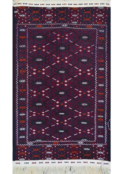 El Dokuma Yün Türkmen Kilim 60 x 100 cm (0.6 M²)