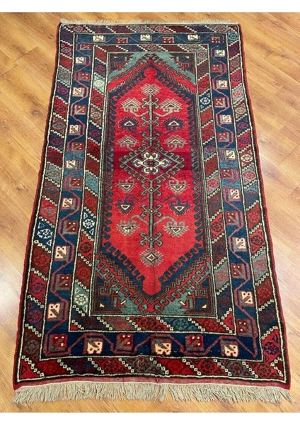Eski Döşemealtı El Dokuma Yün Halı (119 x 212 cm )