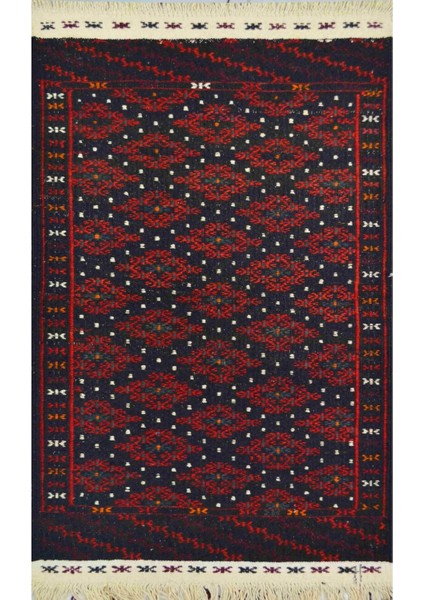 El Dokuma Yün Türkmen Kilim 56 x 100 cm (0.56 M²)