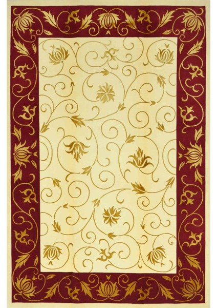 Saf Kaşmir Yünü ve Ipek Detaylı El Dokuma Tibet Dalyana Halısı (173 x 244 cm , 4.2 M²)