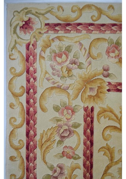 Yünden El Dokuma Fransız Aubusson Halısı (169 x 245 cm , 4.14 M²)