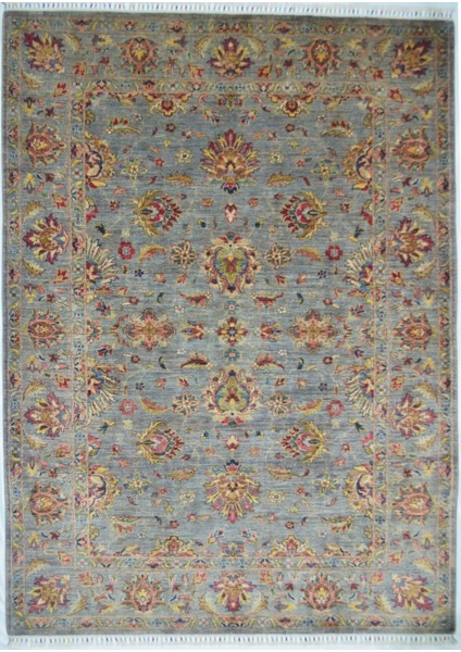 Afgan Binbirgece El Dokuma Gri Renk Halı (176 x 243 cm , 4.27 M²)