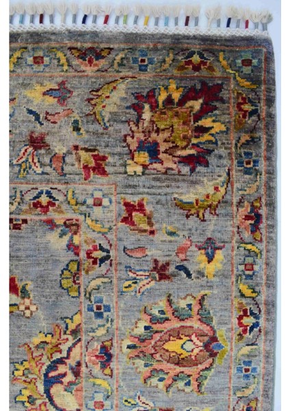 Afgan Binbirgece El Dokuma Gri Renk Halı (176 x 243 cm , 4.27 M²)