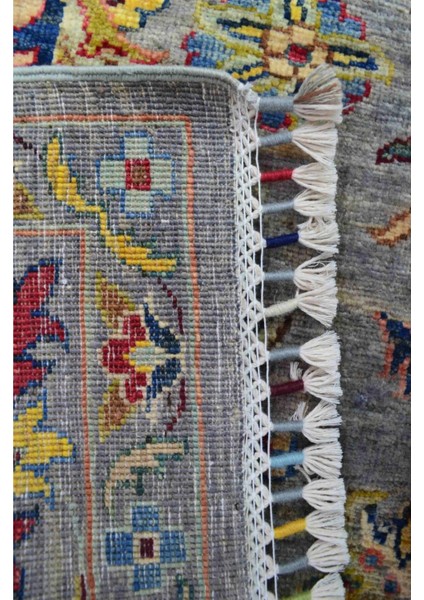Afgan Binbirgece El Dokuma Gri Renk Halı (176 x 243 cm , 4.27 M²)