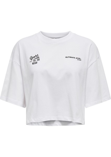 Onlsue S/s Sport Top Box Beyaz Kadın Kısa Kol T-Shirt