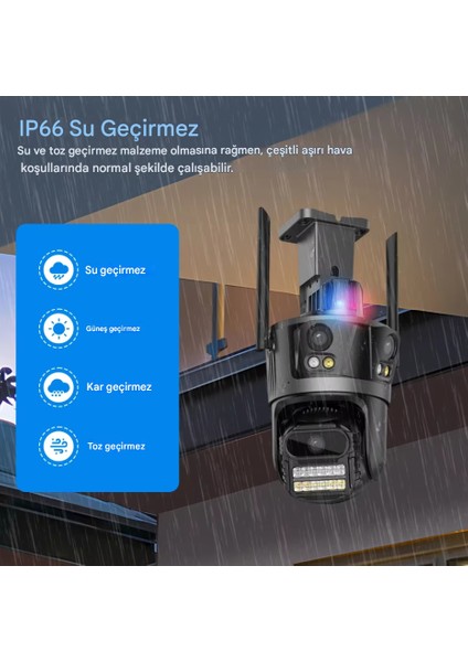 12MP Hd 3 Ekranlı Aı Akıllı Ptz Wifi Kamera Ev Uyarı Ile Açık Akıllı Insansı Algılama Izleme