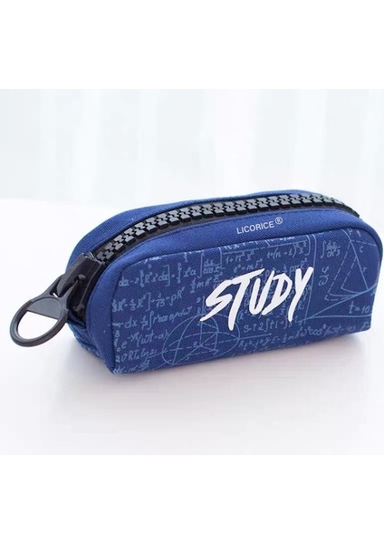 Lıcorıce Büyük Kapasiteli Büyük Fermuarlı Öğrenci Kalem Çantası (Yurt Dışından)