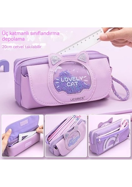 Lıcorıce Sevimli Büyük Kapasiteli Su Geçirmez Kalem Kutusu 21*9*7cm (Yurt Dışından) fırsatları
