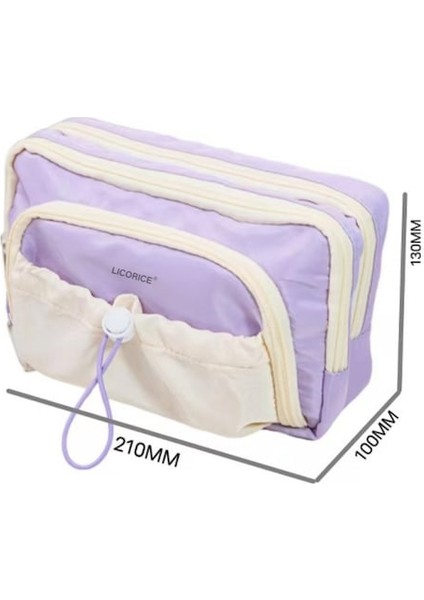 Lıcorıce Büyük Kapasiteli Kırtasiye Çantası, Büyük Ağızlı Öğrenci Kalem Çantası (Yurt Dışından) indirimleri