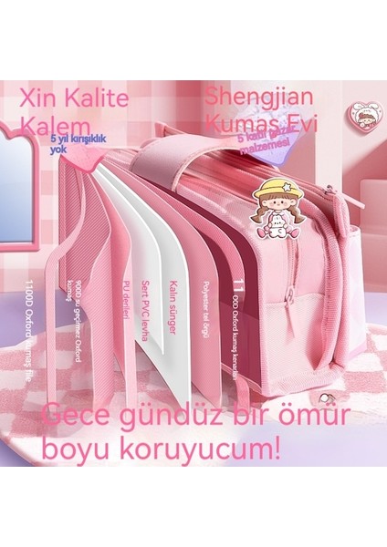 Lıcorıce Sevimli Karikatür Dekompresyon Yüksek Değerli Yıkanabilir Kırtasiye Kutusu 22*8*10CM (Yurt Dışından)