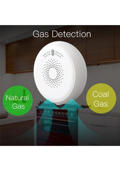 Akıllı Zigbee Gaz Kaçak Dedektörü Yanıcı Sensör (Yurt Dışından)