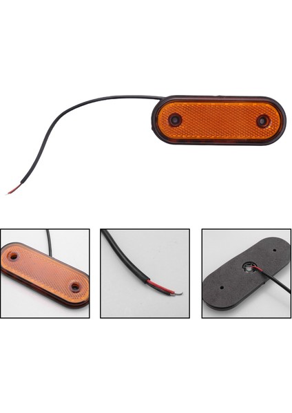 Kamyon Için 8pcs Amber Işaretlemeler Işık Yan Işaretleyici 20LED 24V Pikap (Yurt Dışından)