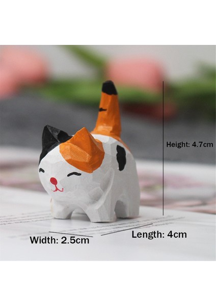 Ahşap Kedi Figürleri Heykel Heykeli Güzel Küçük Turuncu Kediler Heykeli (Yurt Dışından) modelleri