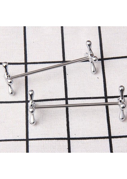 4 Adet Çinko Alaşımlı Çubuk Standı Metal Zanaat Dekorasyonu (Gümüş) (Yurt Dışından)