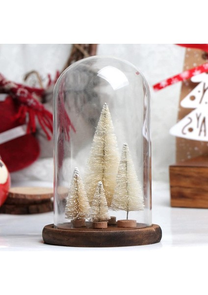 Mini Noel Ağacı Dekoru, Şişe Fırçası Ağaçları Noel Masa Dekoru (Yurt Dışından)