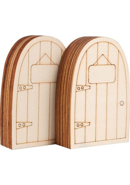 60PCS Boyasız Ahşap Peri Kapı Boş (Yurt Dışından)