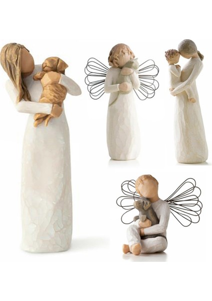 Aile-B Için Anne ve Oğul Heykelcik Ev Süsleme Masa Üstü Noel (Yurt Dışından)