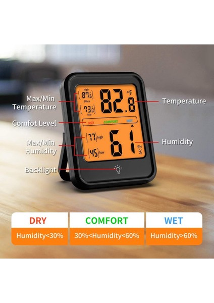 Adet Oda Termometresi Dijital Higrometre Nem Ölçer Göstergesi (Yurt Dışından) modelleri