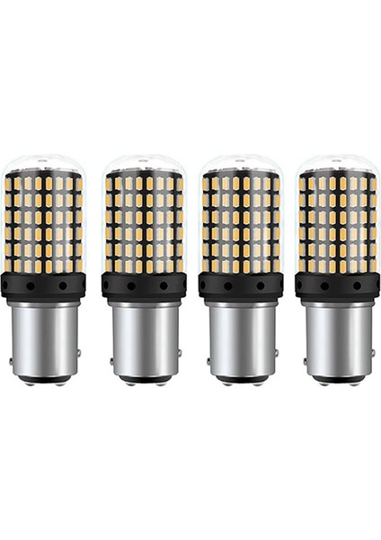 Adet 3014 144SMD Canbus Ampul P21W 1157 BAY15D Araba LED Ampul Gündüz Çalışan Dönüş Sinyali Ampul Süper Parlak Sarı Işık (Yurt Dışından)