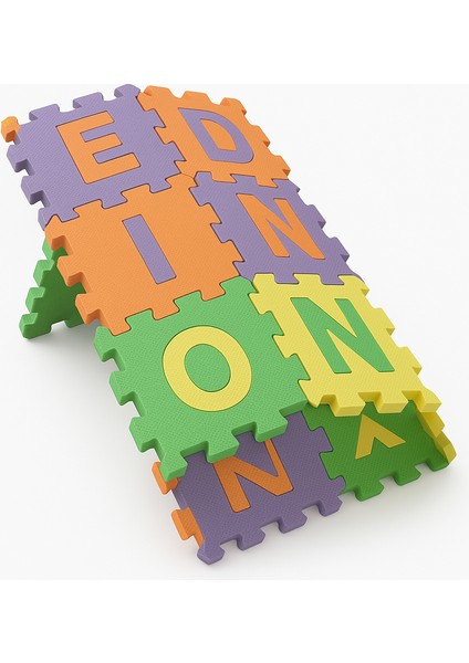 Eğitici Çocuk Oyun Matı/ Harfler, Rakamlar ve Geometrik Şekiller/ Eva/ 7mm/ 48 Li/puzzle Oyun Matı Puzzle1