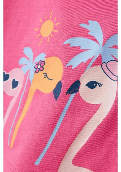 Nmfvılma Capsl Crop Top Pembe Kız Çocuk Kısa Kol T-Shirt modelleri