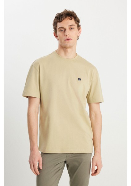 Relaxed Fit Small Logo Yeşil Erkek Kısa Kol T-Shirt