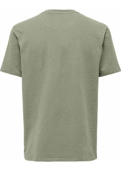 Only&sons Onskıan Lıfe Reg Seersuck Yeşil Erkek Kısa Kol T-Shirt fiyatları