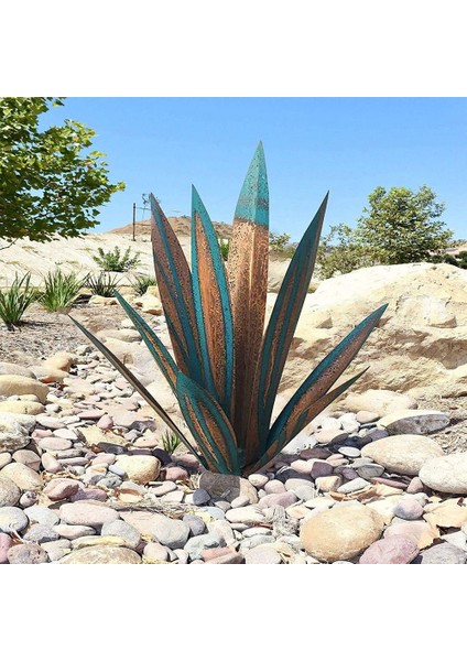 Tekila Rustik Agave Bitki El Boyalı Metal Agave Bahçe Dekoru (Yurt Dışından)