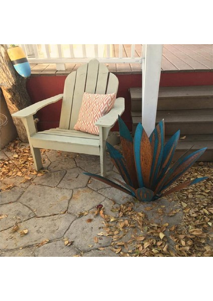 Tekila Rustik Agave Bitki El Boyalı Metal Agave Bahçe Dekoru (Yurt Dışından)