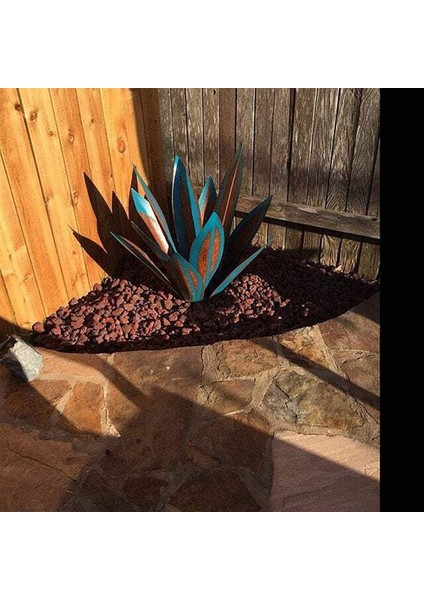 Tekila Rustik Agave Bitki El Boyalı Metal Agave Bahçe Dekoru (Yurt Dışından)