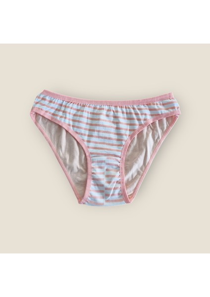 Bikini Kesim Çizgili Yavruağzı Kadın Külot fiyatları