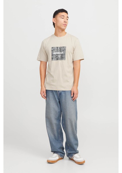Jack & Jones Jcotarmac Camo Front Tee Ekru Erkek Kısa Kol T-Shirt fırsatları