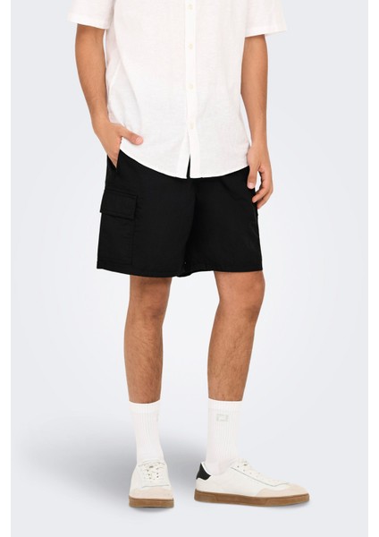 Only&sons Onskal Cargo 0287 Shorts Siyah Erkek Şort
