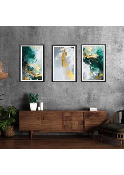 3'lü Modern Yağlı Boya Desenli Foreks Tablo fiyatları