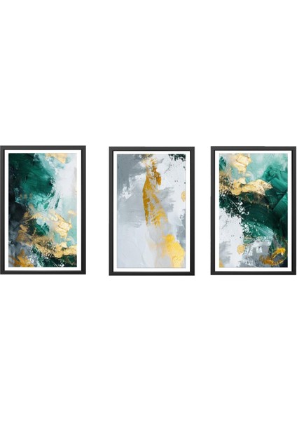 3'lü Modern Yağlı Boya Desenli Foreks Tablo modelleri