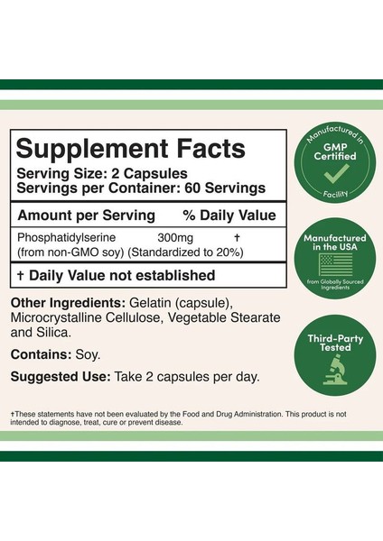 Phosphatidylserine 300 Mg 120 Kapsül fiyatları