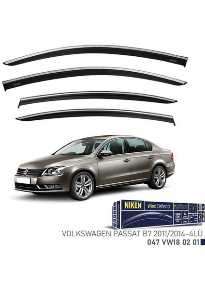 Kromlu Cam Rüzgarliği Vw Passat B7 2011-2014- 4lü Nrmsa