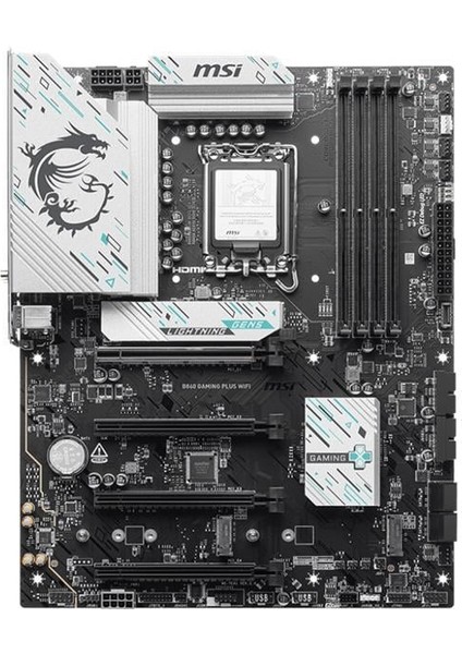 Msı B860 Gamıng Plus Wıfı Ddr5 8800MT/S 1xhdmı 1xdp 3xm.2 Atx 1851P (Intel Ultra Processors Serıes2)