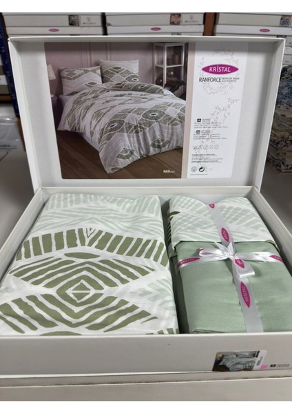 Ranforce Tek Kişilik Nevresim Takımı Hitit Yeşil fiyatları