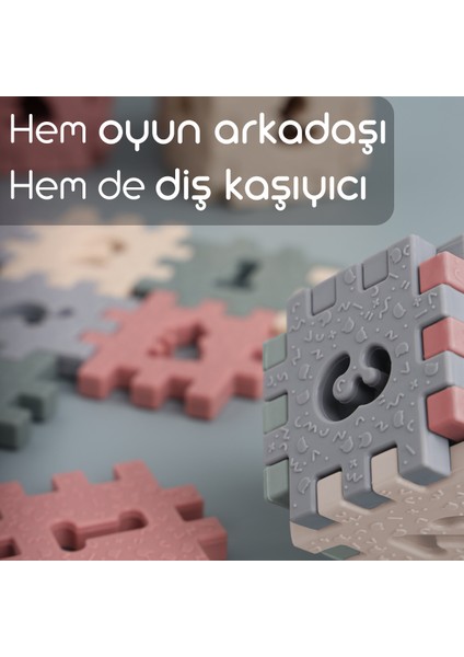 Bebek Silikon Küp Oyuncak - 6 Parça Hayvan Rakam Detaylı Çocuk Eğitici Oyuncak Renkli modelleri