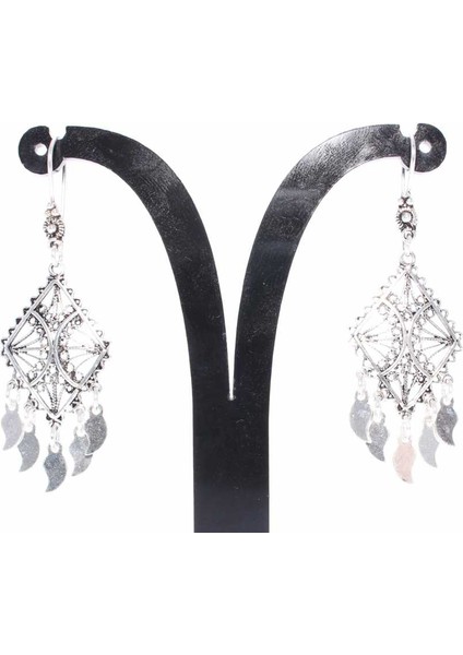 925 Ayar Gümüş Baklava Desenli Pullu Küpe fiyatları