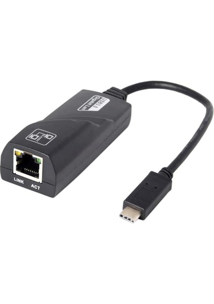 Type-C Ethernet Dönüştürücü 10/100/1000 Çevirici Type C RJ45 USB 3.1