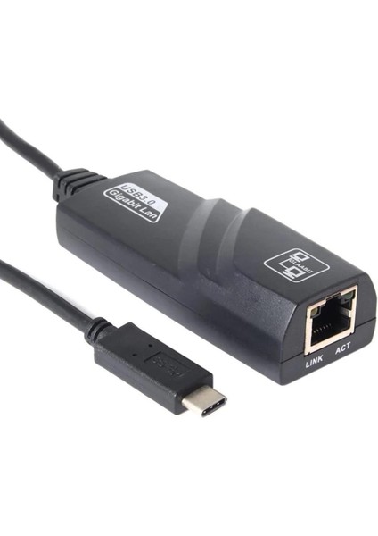 Type-C Ethernet Dönüştürücü 10/100/1000 Çevirici Type C RJ45 USB 3.1