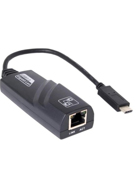 Type-C Ethernet Dönüştürücü 10/100/1000 Çevirici Type C RJ45 USB 3.1