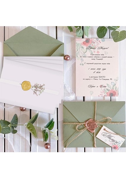 5x7 Davetiyeler Için 50 Yaprak Önceden Katlanmış Vellum Ceket (Yurt Dışından)