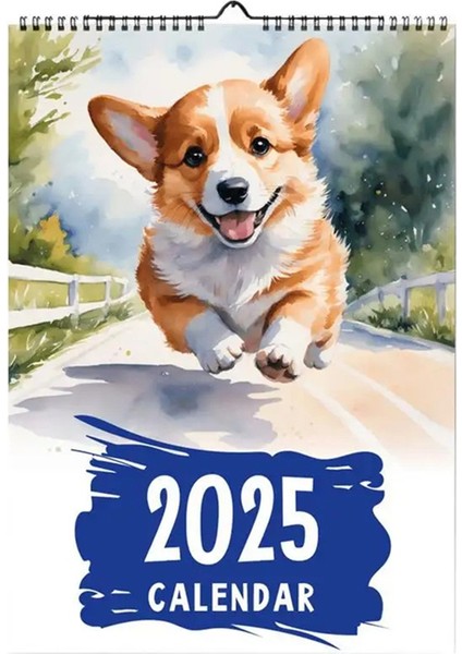 Corgi Takvimi 2025 Köpek Takvimi Duvar Takvimi (Yurt Dışından)